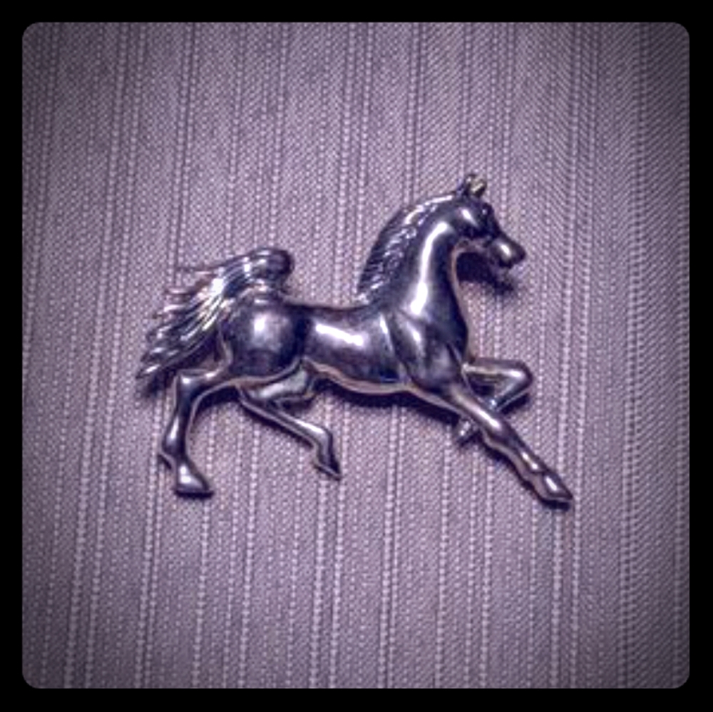 Sterling Silver Horse Pin
